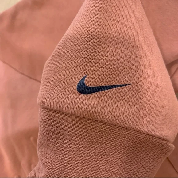 Nike Dri Fit Women’s Logo Crop Fleece Sweatshirt Burnt Orange Size Med Athletic - Picture 5 of 11